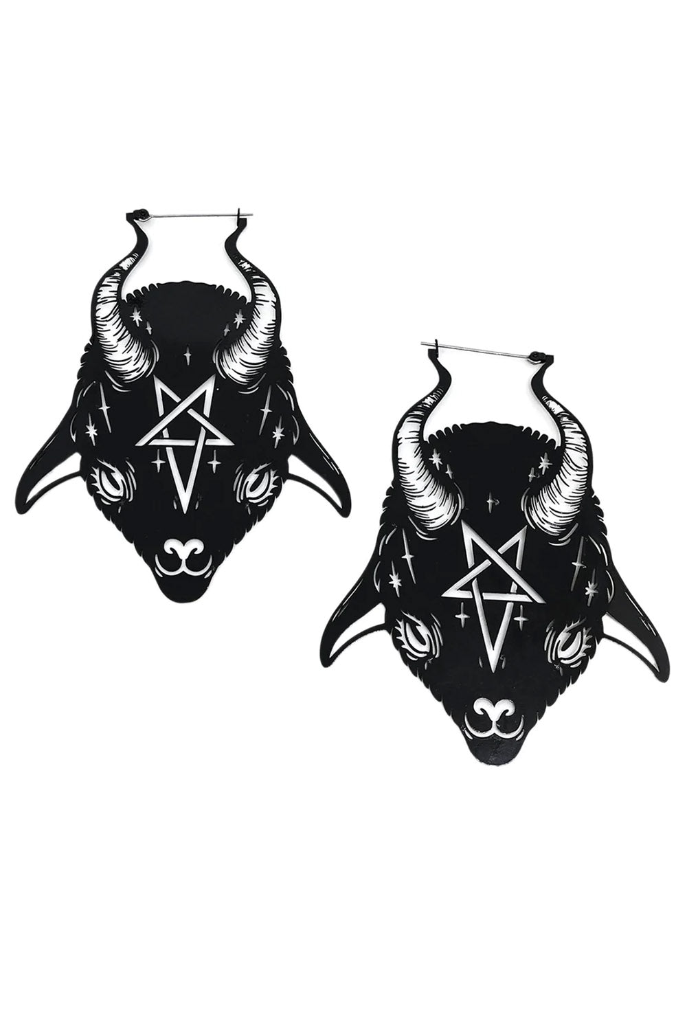 Baby Goth Goat Earrings - jewelry - VampireFreaks - Too Fast