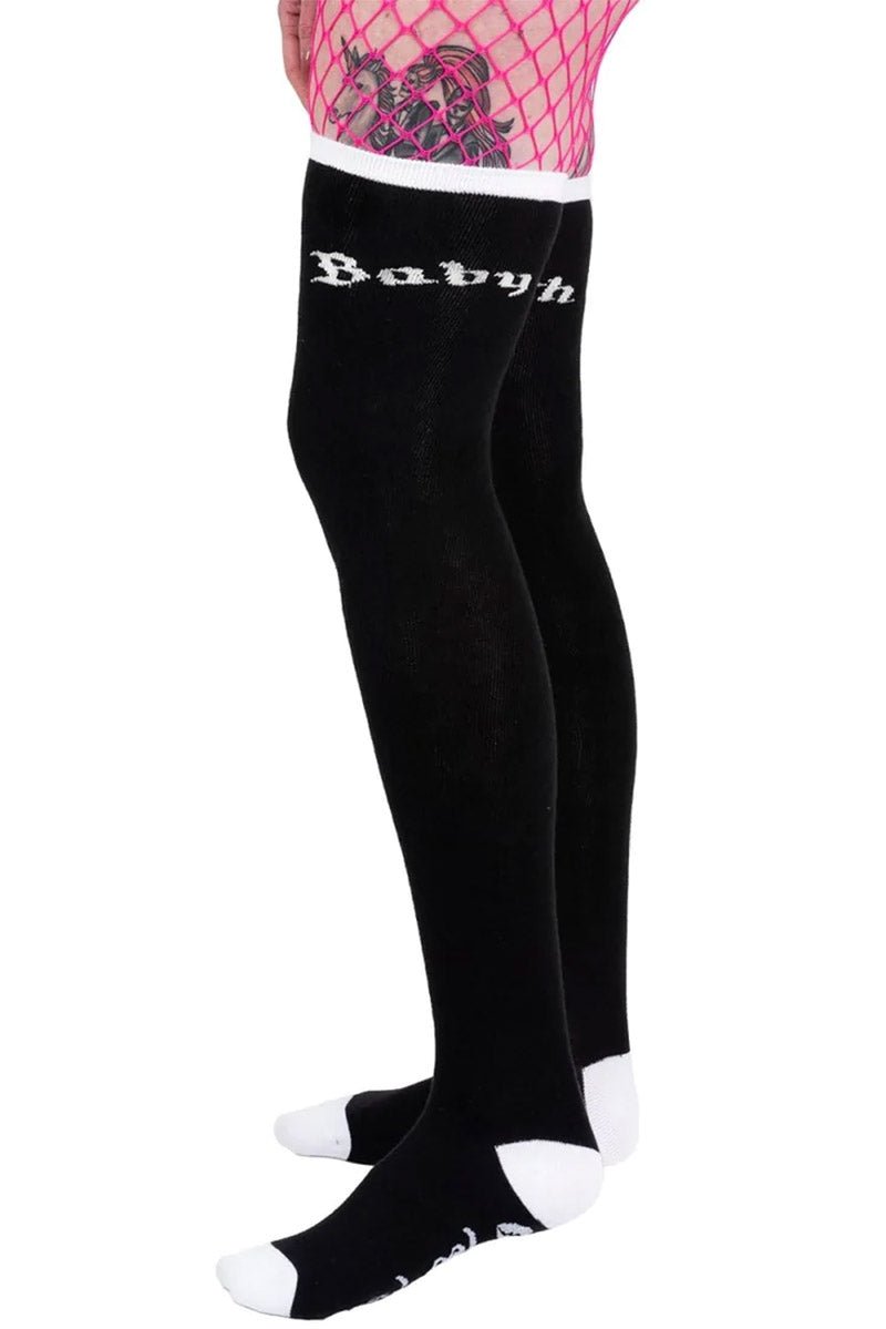 Baby Goth Thigh High Socks - socks & stockings - VampireFreaks - Too Fast