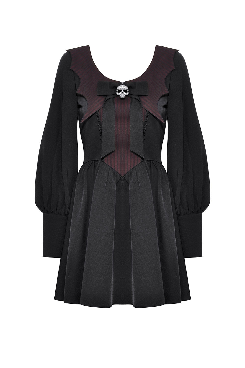 Babydoll Batwing Collar Mini Dress - dresses - VampireFreaks - Dark In Love