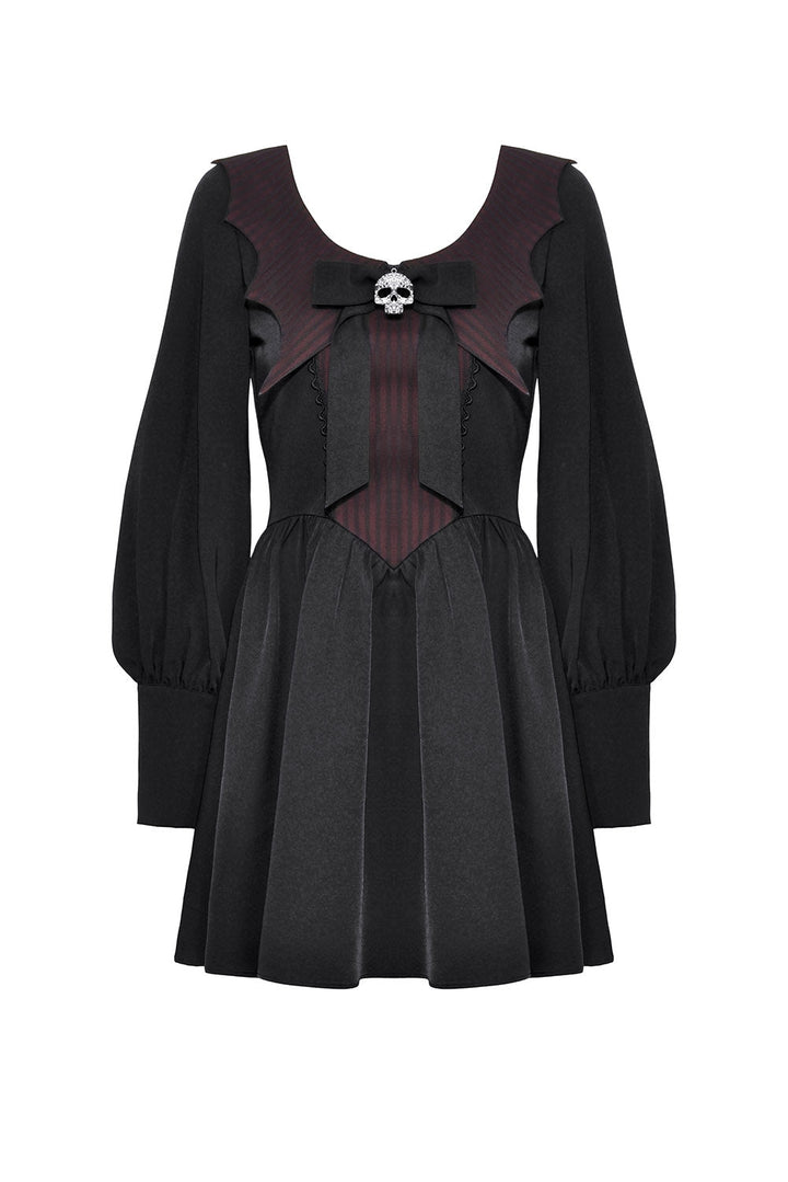 Babydoll Batwing Collar Mini Dress - dresses - VampireFreaks - Dark In Love