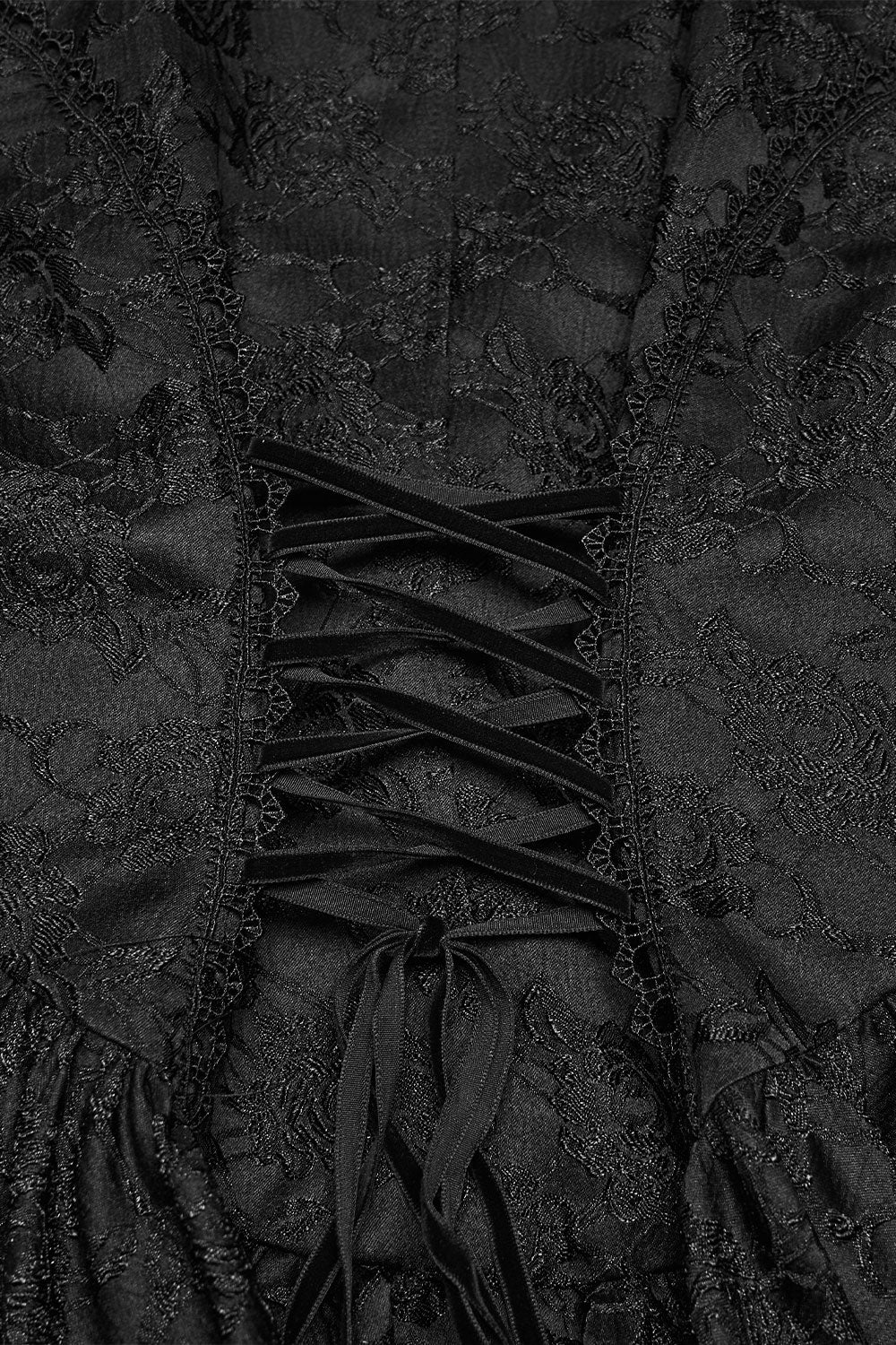 corset style lace up back detail