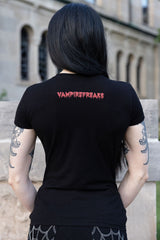 VampireFreaks branded printed short sleeve black cotton tshirt