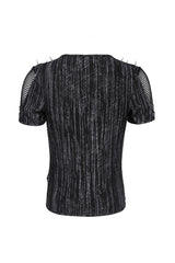 Back view of mens mesh top