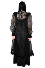 lace back womens goth sleepwear