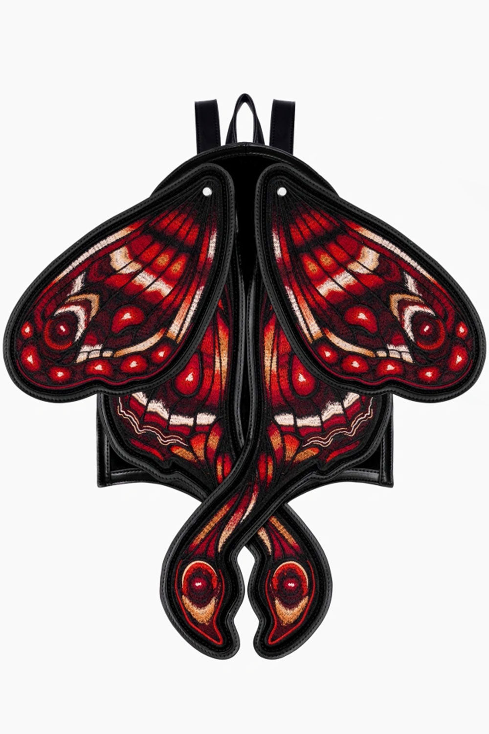 Red moth backpack front