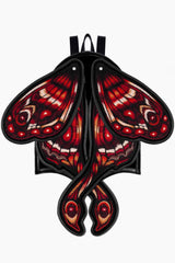 Red moth backpack front