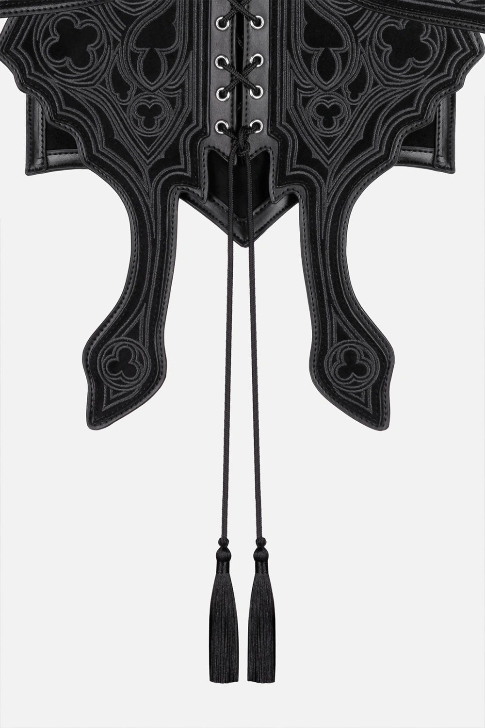 Restyle black suede vegan leather goth style moth backpack