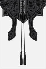 Restyle black suede vegan leather goth style moth backpack