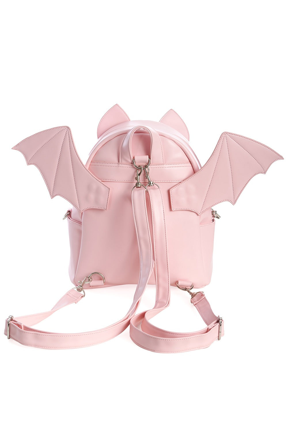 Goth fashion bat wings heart backpack