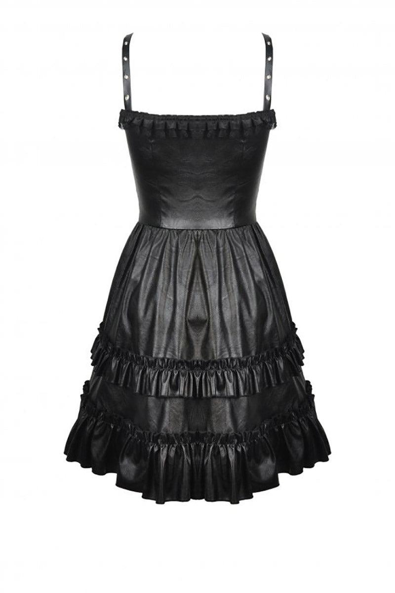 Bad Girl Ruffle Leather Dress - dresses - VampireFreaks - Dark In Love