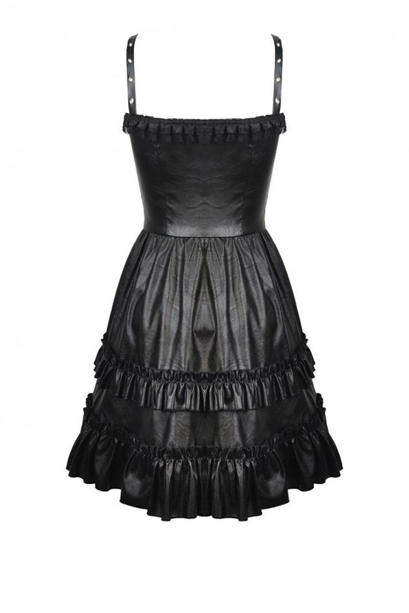 Bad Girl Ruffle Leather Dress - dresses - VampireFreaks - Dark In Love