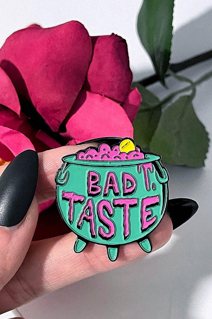 Bad Taste Enamel Pin - pins & patches - VampireFreaks - Killstar