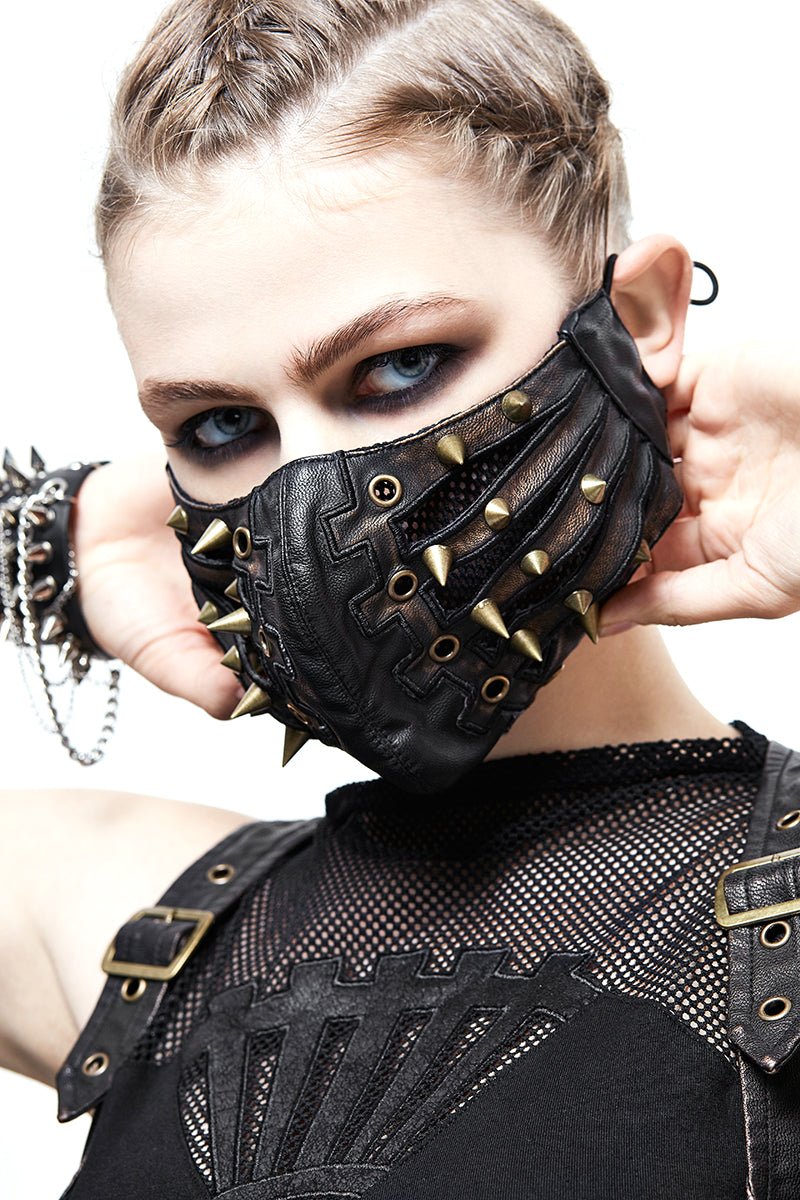 Badlands Spiked Face Mask [UNISEX] - face masks - VampireFreaks - Devil Fashion