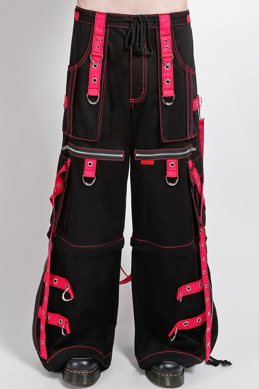 mens tripp NYC hot pink and black pants