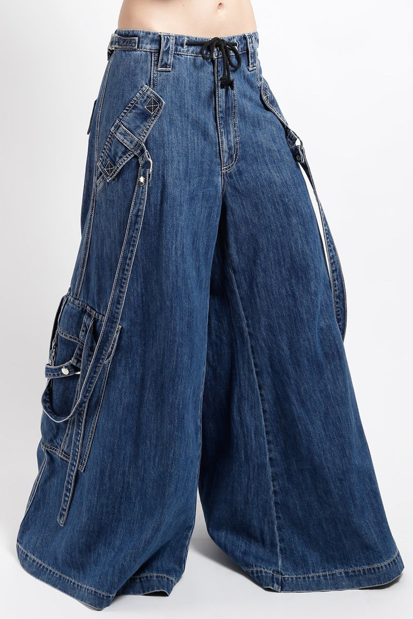 big blue baggy raver jeans