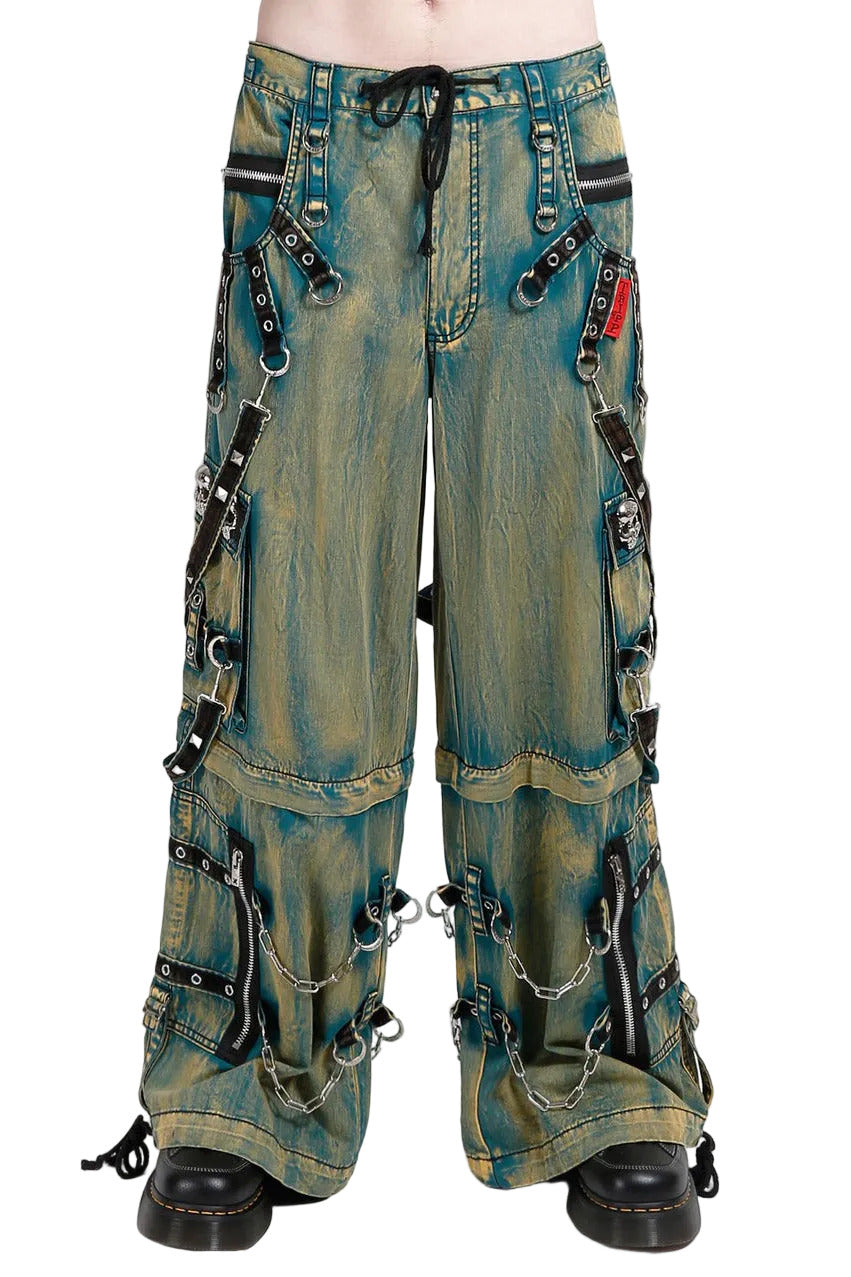 mens distressed denim cargo pants