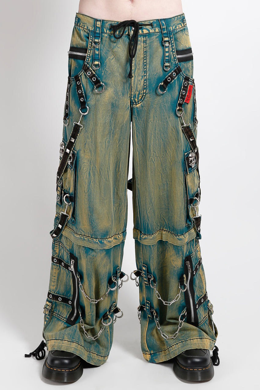 mens distressed denim cargo pants