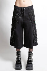 womens baggy cargo jean shorts