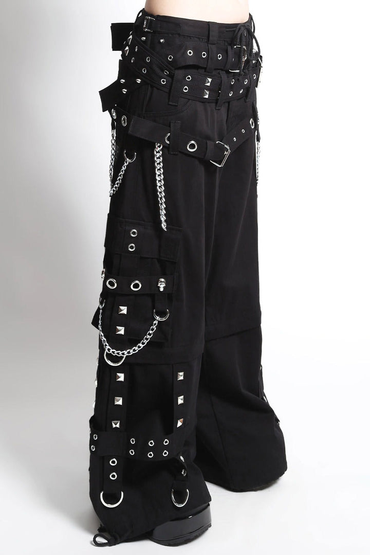 skull studded baggy jeans for men