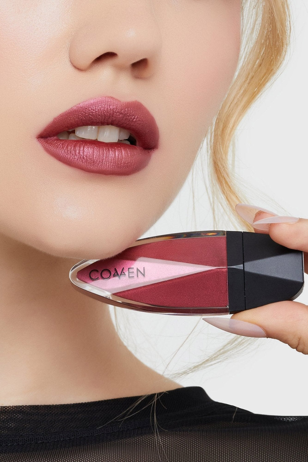 sparkle shiny pink liquid lipstick