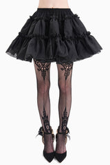 dark lolita poofy black bubble skirt