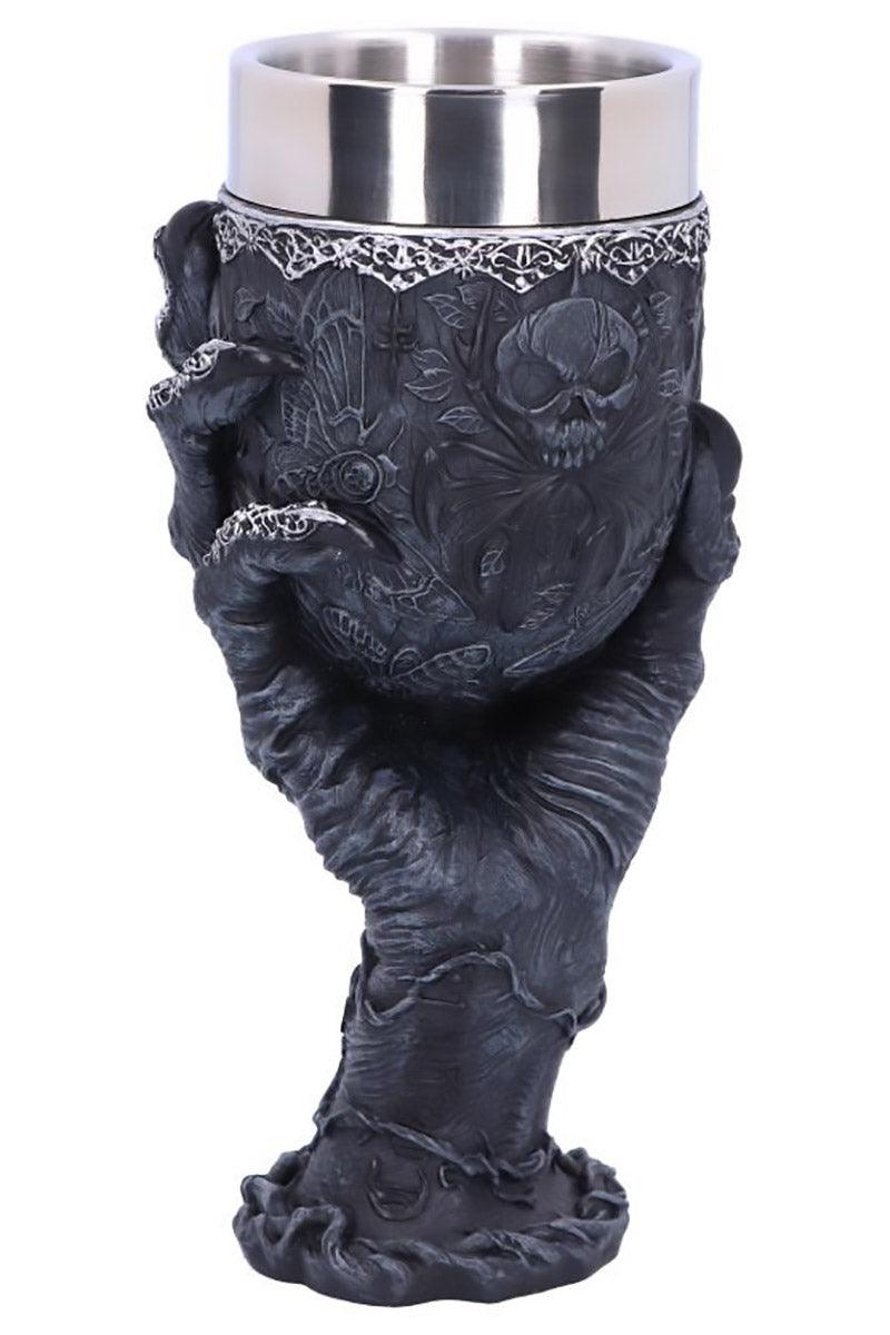 Baphomet's Grasp Horror Hand Goblet Glass - housewares - VampireFreaks - Nemesis Now