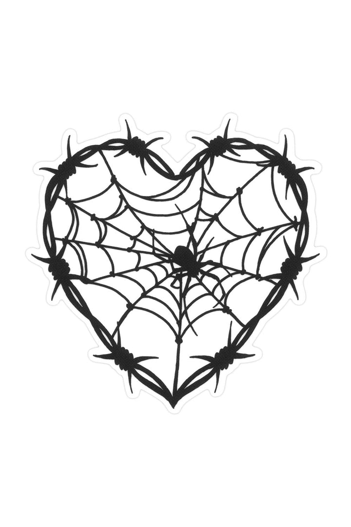 Barbed Wire Heart Sticker [CLEAR] - stationery - VampireFreaks - Sourpuss