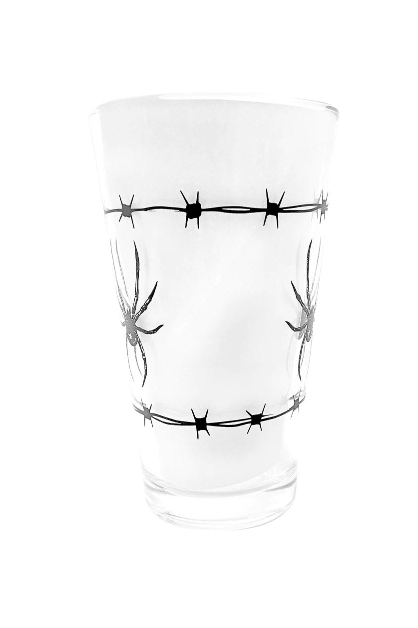 Barbed Wire Spider Pint Glass - housewares - VampireFreaks - Sourpuss