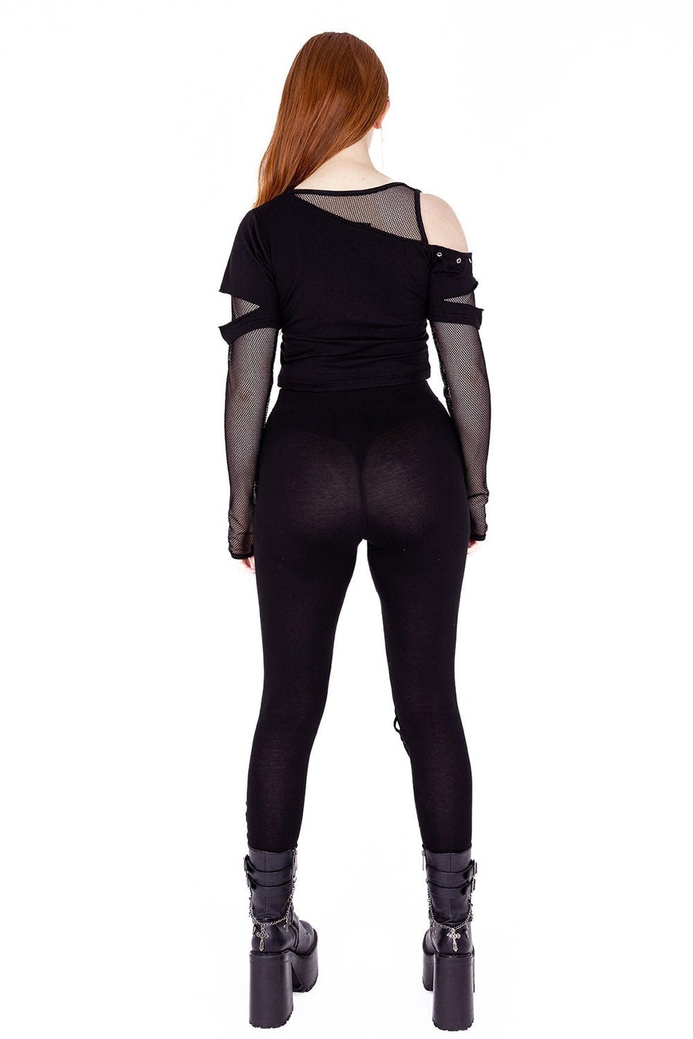 Bare Bones Top [BLACK] - womens tops - VampireFreaks - Poizen Industries