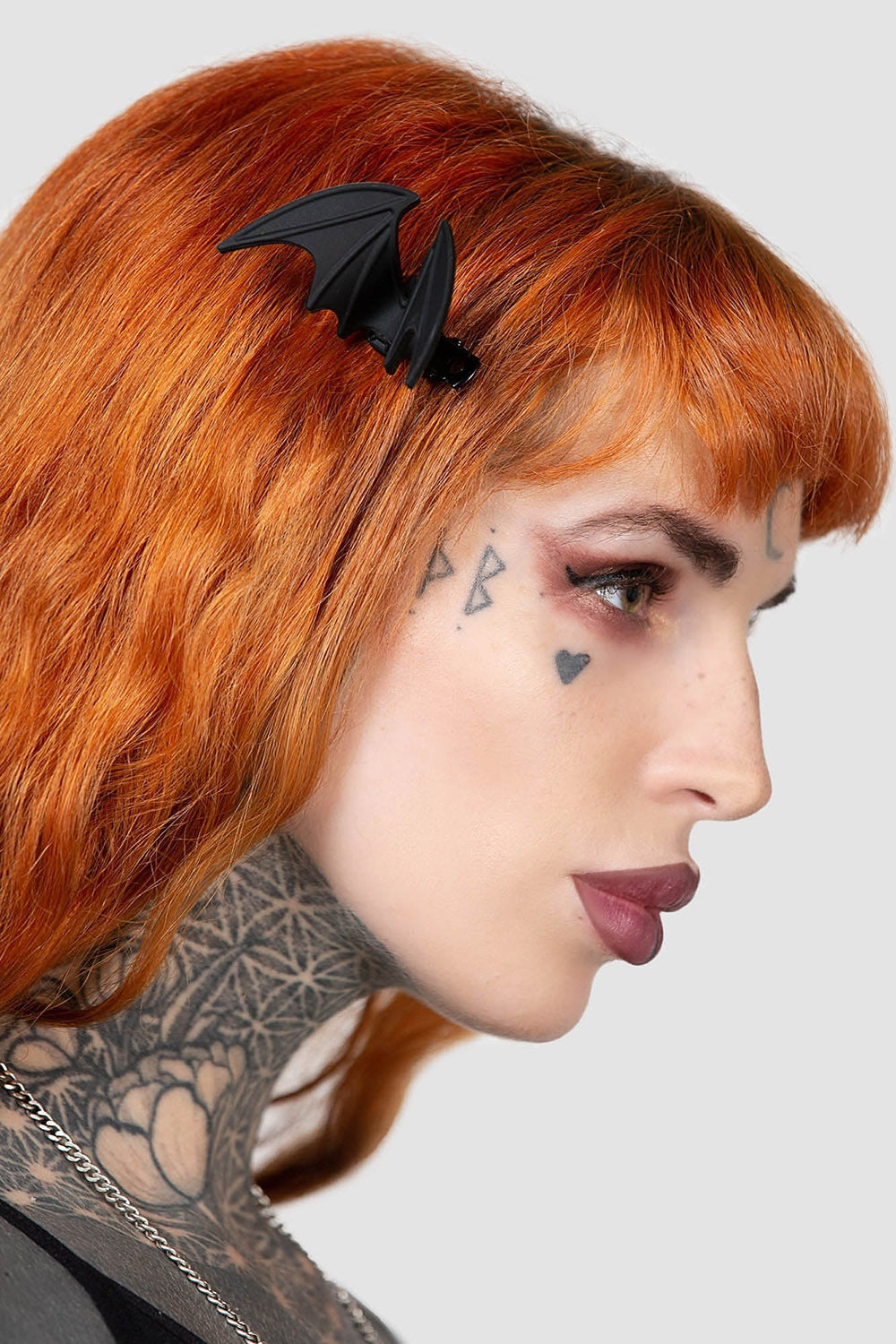 goth bat hair clip