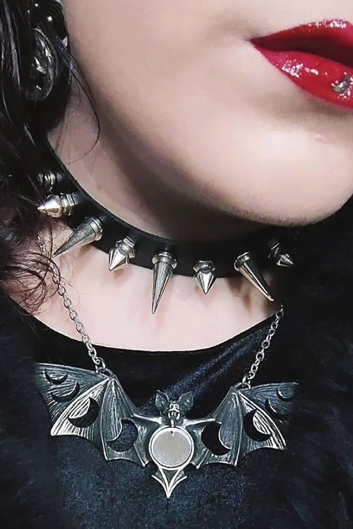 oversized bat necklace