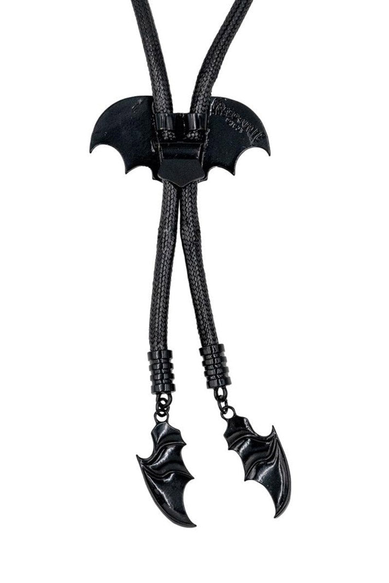 Bat Black Bolo Western Tie - jewelry - VampireFreaks - Kreepsville