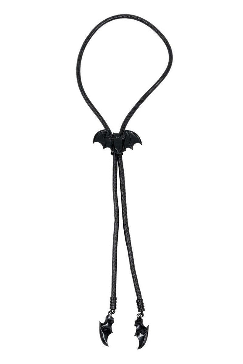 Bat Black Bolo Western Tie - jewelry - VampireFreaks - Kreepsville