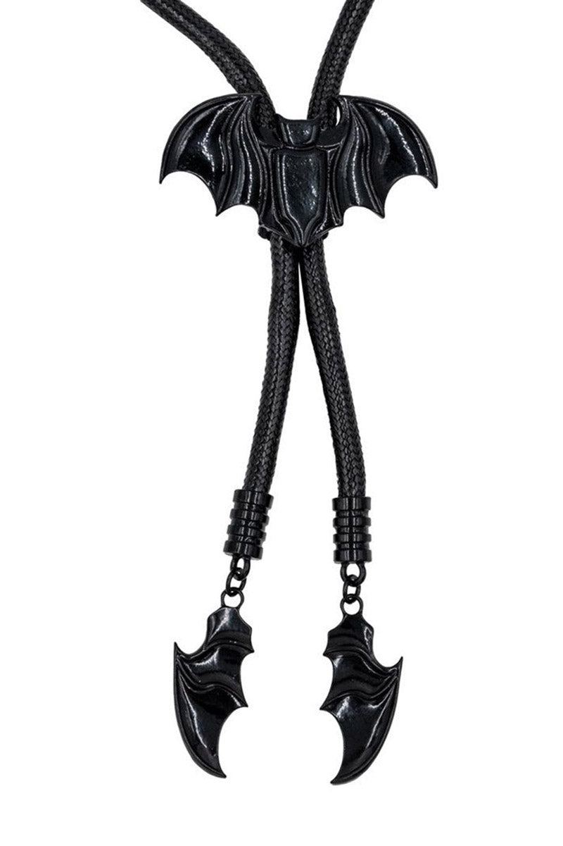 Bat Black Bolo Western Tie - jewelry - VampireFreaks - Kreepsville