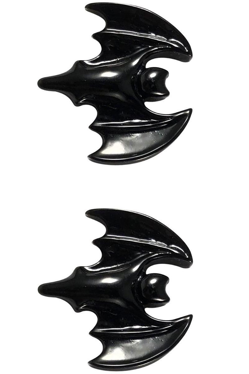 Bat Black Stud Earrings - jewelry - VampireFreaks - Kreepsville