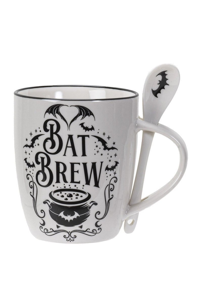 Bat Brew Mug & Spoon Set - housewares - VampireFreaks - Alchemy