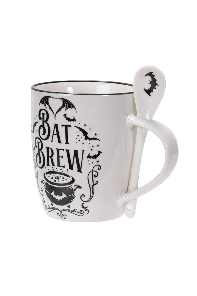 Bat Brew Mug & Spoon Set - housewares - VampireFreaks - Alchemy