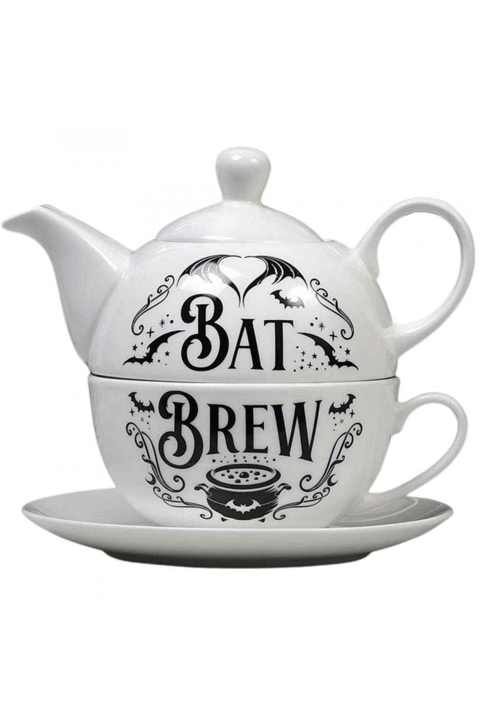 Bat Design Tea Set Bat Brew Tea For One Set – VampireFreaks