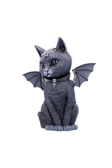 black bat black cat resin sculpture