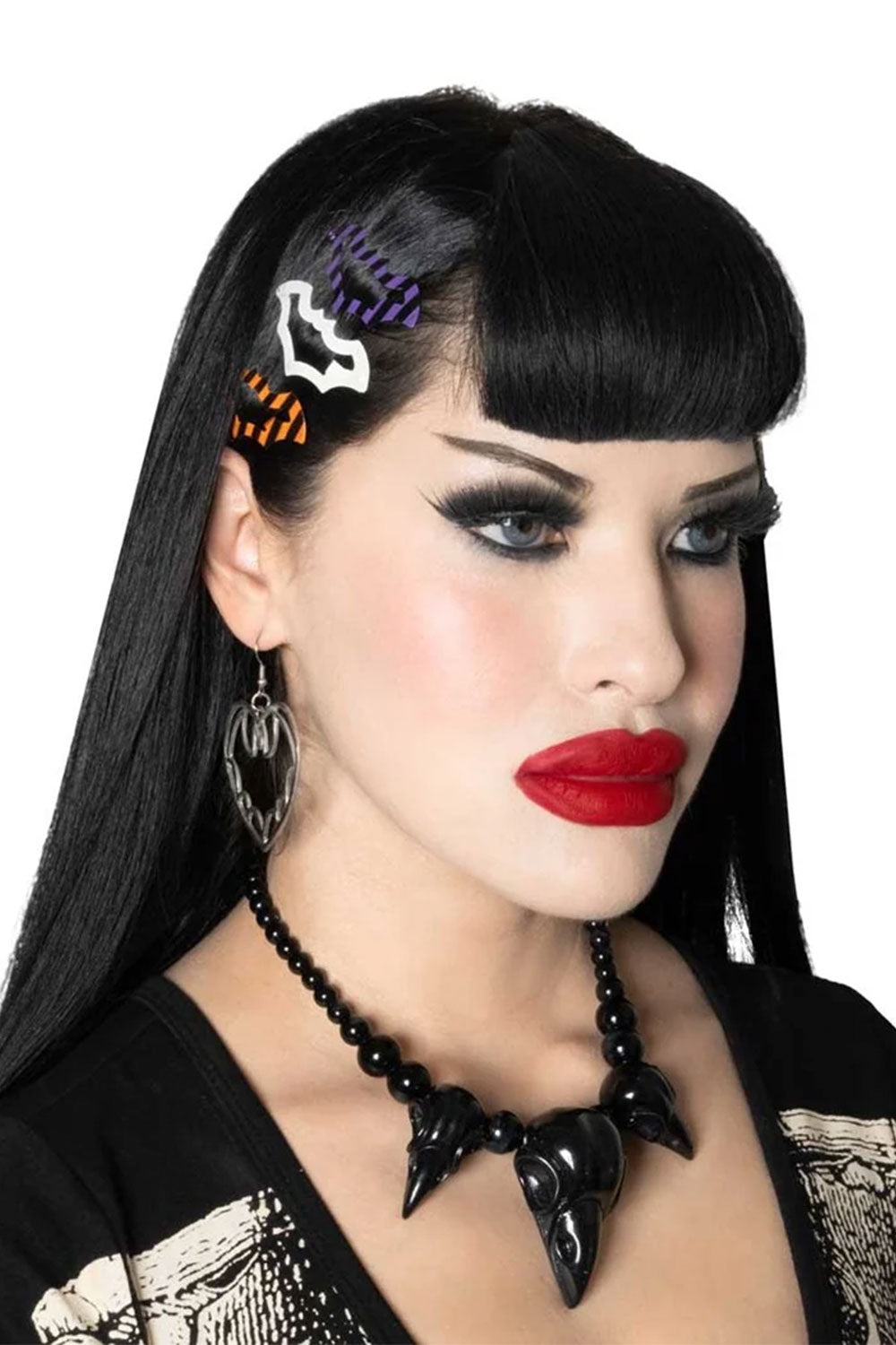 bat shaped halloween hair clips