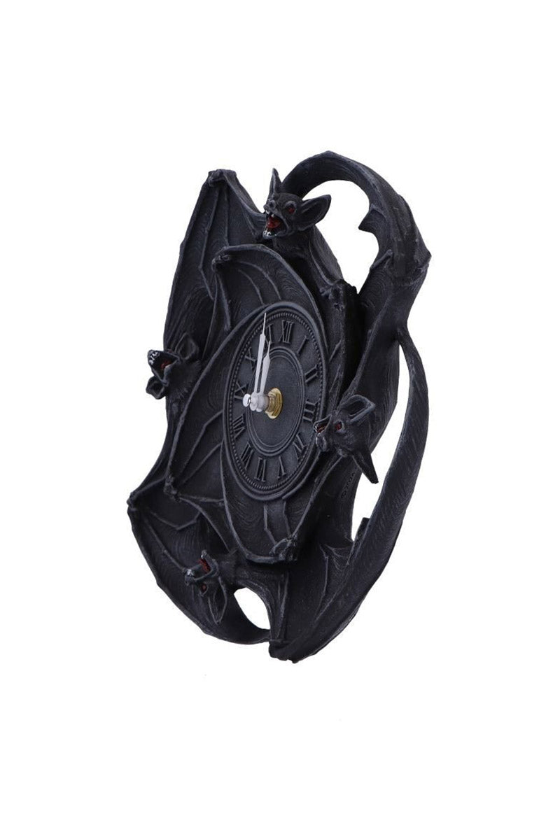 resin gothic bat clock by nemesis now
