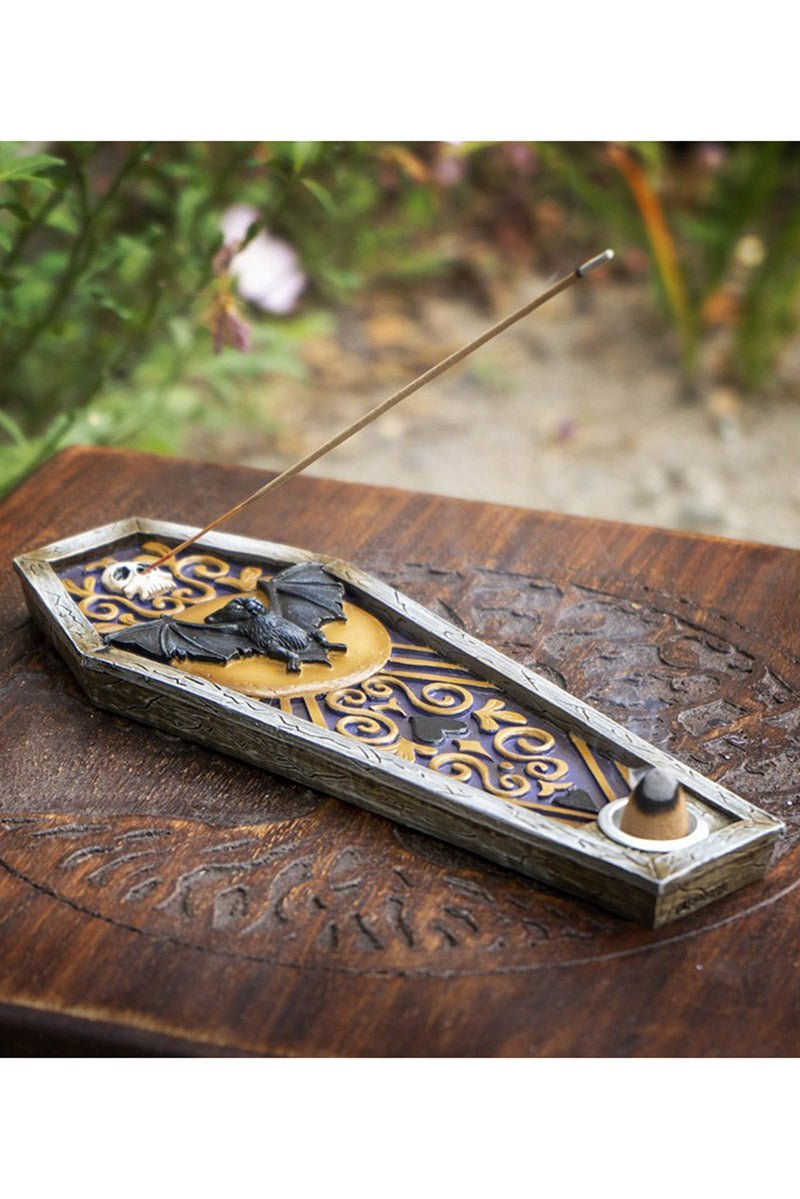 Bat Coffin Incense Burner - housewares - VampireFreaks - Pacific Giftware