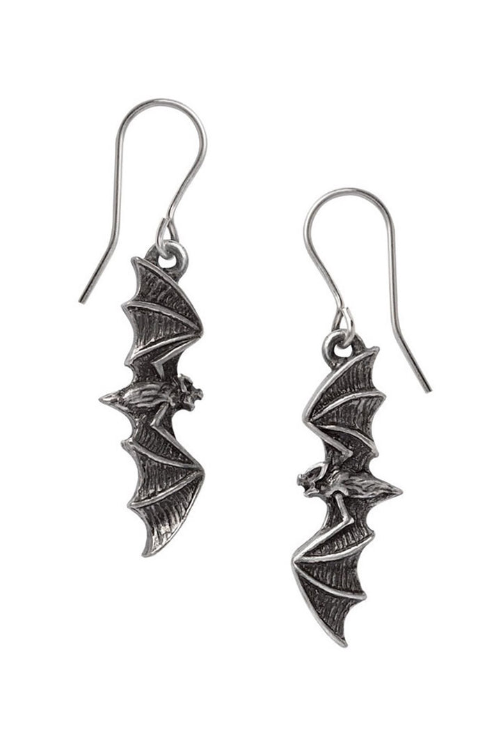 fine english pewter bat earrings