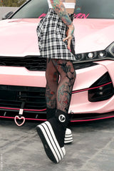 womens gothic fishnet bat stockings