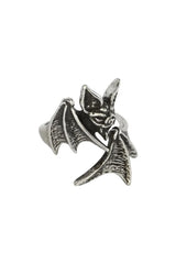 silver bat-shaped wrap around ring 