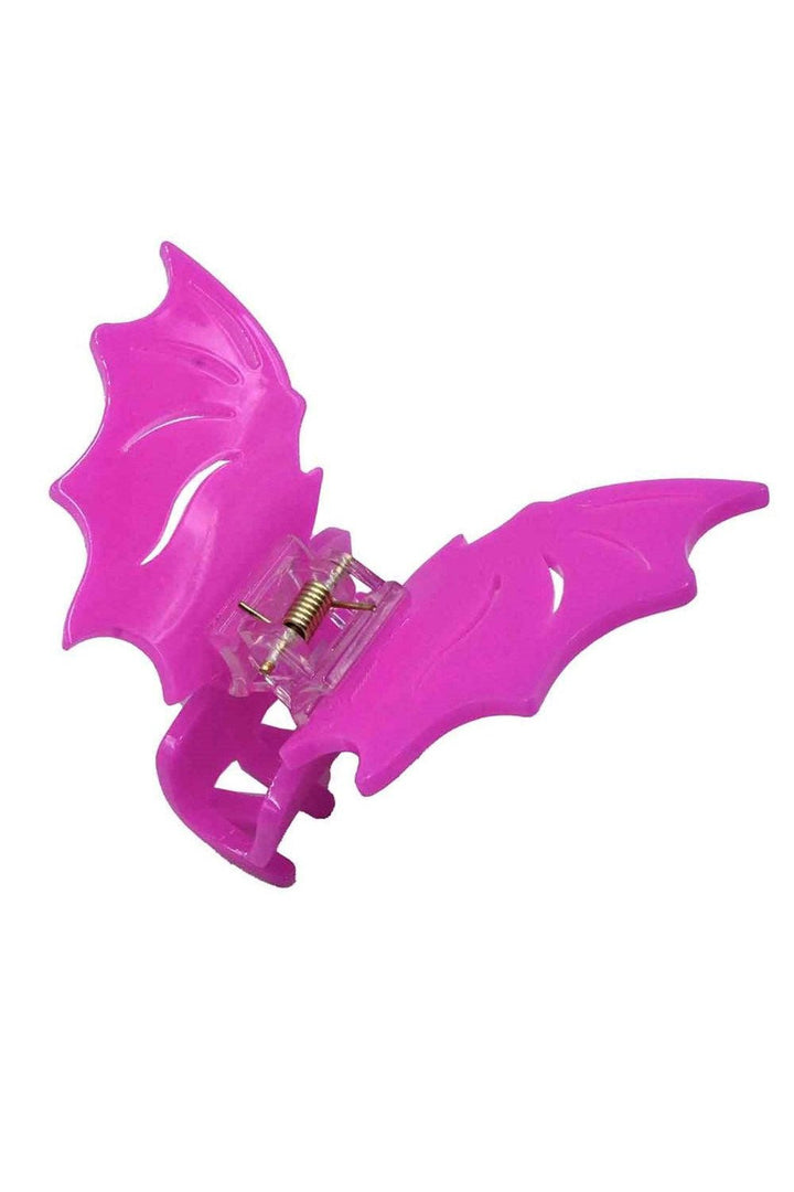 Bat Hair Claw Clip [PINK] - hats & scarves & headwear - VampireFreaks - Kreepsville