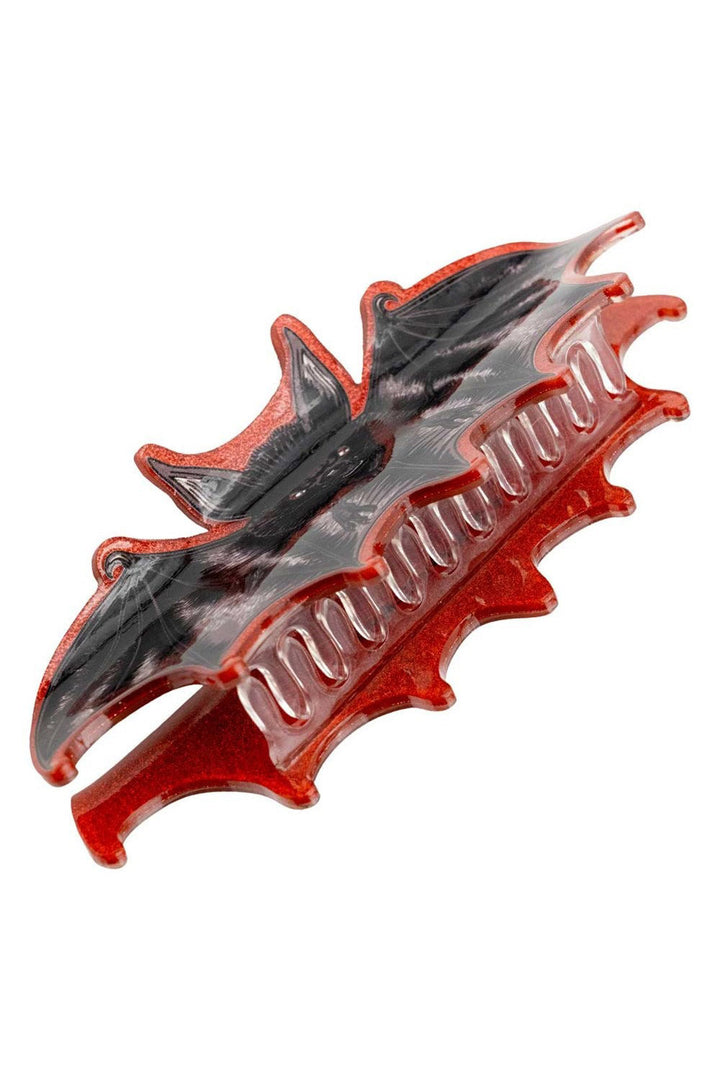 red glitter hair claw clip