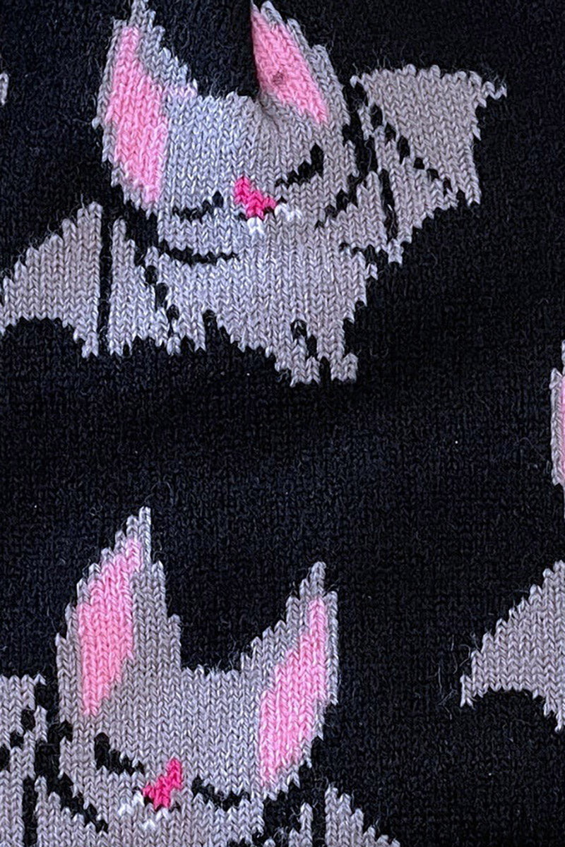 goth knitted bat beanie