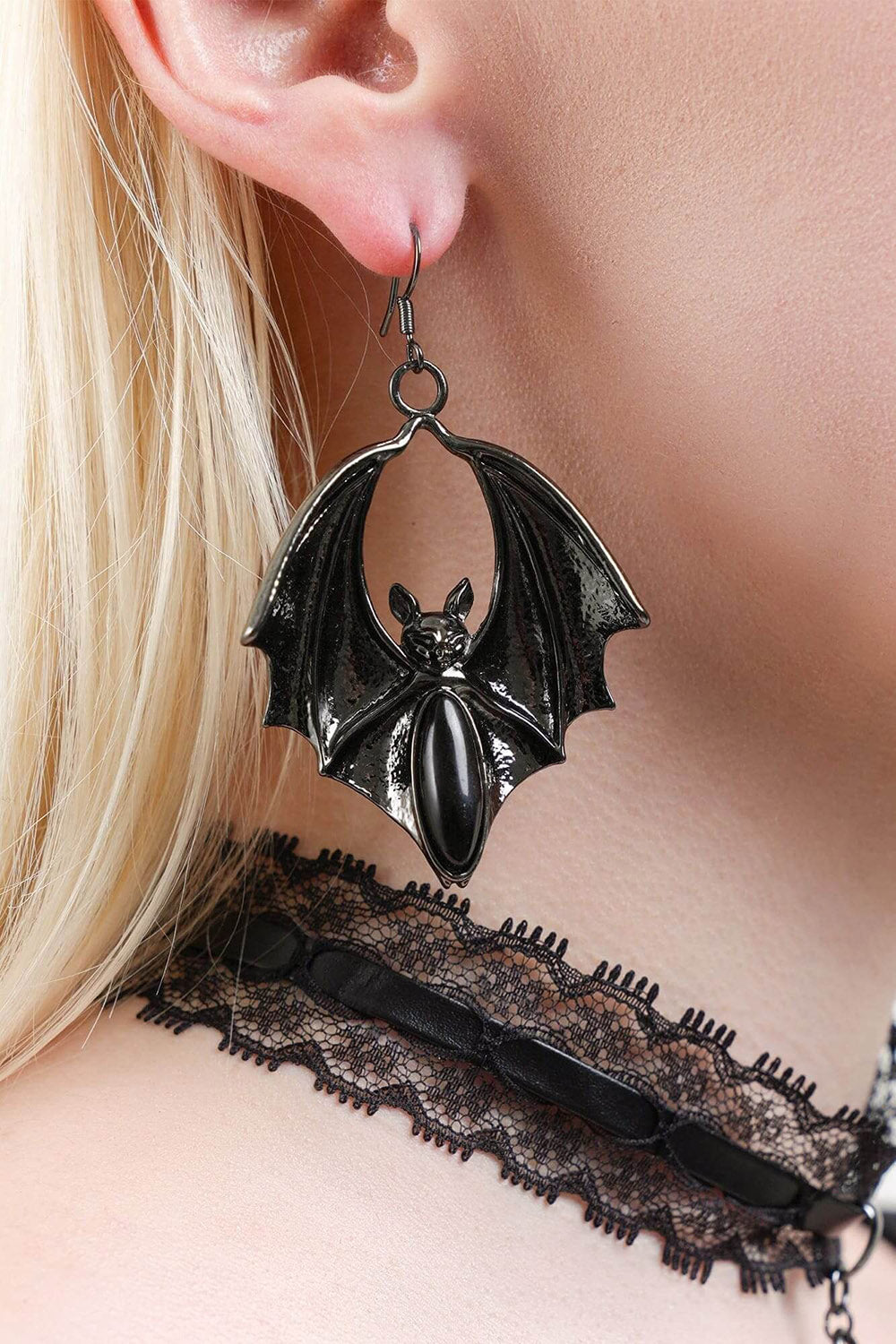 gothic bat earrings