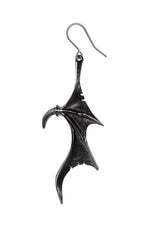 tattered batwing antique looking earrings 